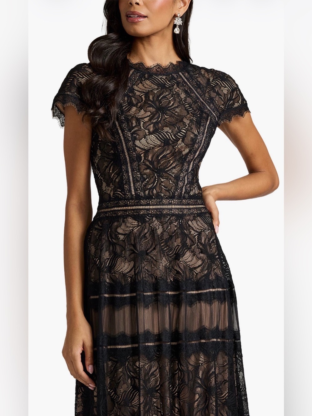 Tadashi Shoji Lace A-Line Gown - Picture 4 of 9